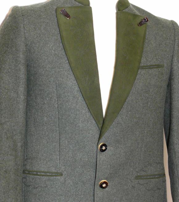 BOILED WOOL ~ LODEN GREEN Men German Hunting Sport Dinner Suit JACKET 