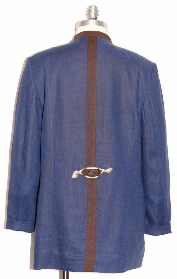 LINEN ~ BLUE Summer German Western Trachten JACKET 12 M  