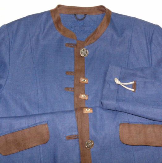 LINEN ~ BLUE Summer German Western Trachten JACKET 12 M  