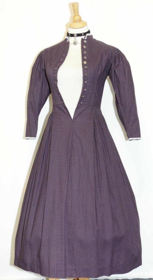 Vtg PURPLE German Prairie Waitress DIRNDL DRESS 36 2 XS  