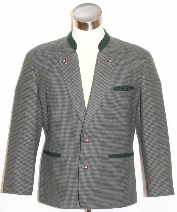 WOOL Men BLUE GREEN Tweed German Sport JACKET Coat 42 M  