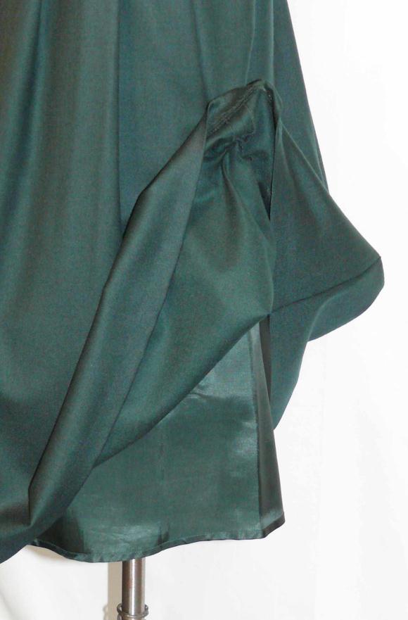 Long GREEN WOOL German Winter Swing Suit SKIRT 40 10 M  