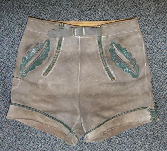 AUTHENTIC From GERMANY / LEATHER LEDERHOSEN SHORTS/W 32  